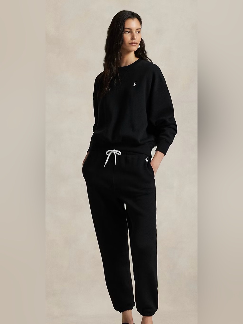 Polo by Ralph Lauren Black Fleece Crewneck Sweatshirt and Sweatpants- Never Worn